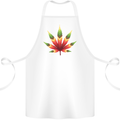 Cannabis Leaf Weed Drugs Marijuana Weed Cotton Apron 100% Organic White