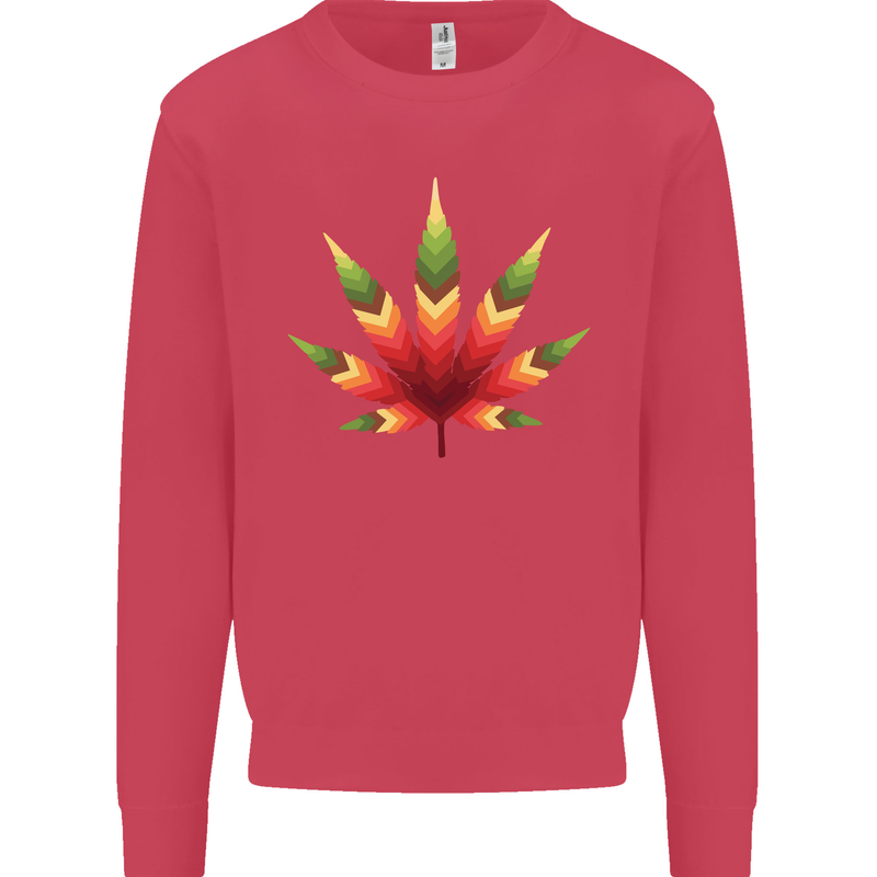 Cannabis Leaf Weed Drugs Marijuana Weed Kids Sweatshirt Jumper Heliconia