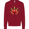 Cannabis Leaf Weed Drugs Marijuana Weed Kids Sweatshirt Jumper Red