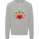 Cannabis Leaf Weed Drugs Marijuana Weed Kids Sweatshirt Jumper Sports Grey