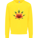 Cannabis Leaf Weed Drugs Marijuana Weed Kids Sweatshirt Jumper Yellow