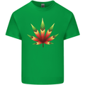 Cannabis Leaf Weed Drugs Marijuana Weed Kids T-Shirt Childrens Irish Green