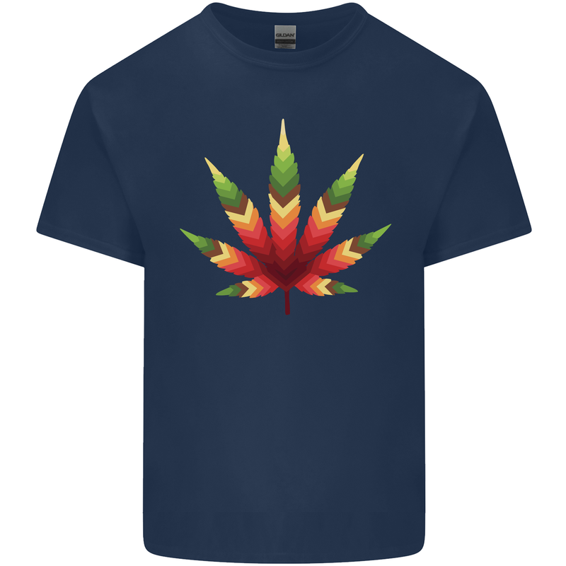 Cannabis Leaf Weed Drugs Marijuana Weed Kids T-Shirt Childrens Navy Blue