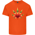 Cannabis Leaf Weed Drugs Marijuana Weed Kids T-Shirt Childrens Orange