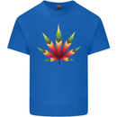 Cannabis Leaf Weed Drugs Marijuana Weed Kids T-Shirt Childrens Royal Blue
