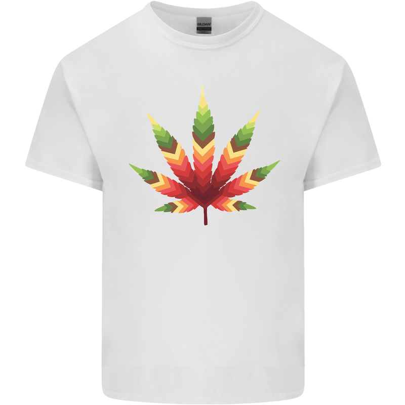 Cannabis Leaf Weed Drugs Marijuana Weed Kids T-Shirt Childrens White