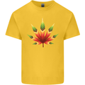 Cannabis Leaf Weed Drugs Marijuana Weed Kids T-Shirt Childrens Yellow