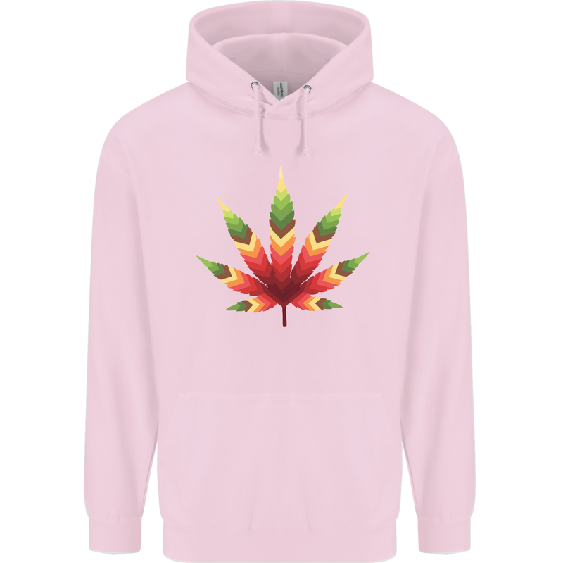 Cannabis Leaf Weed Drugs Marijuana Weed Mens 80% Cotton Hoodie Light Pink