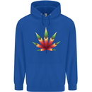 Cannabis Leaf Weed Drugs Marijuana Weed Mens 80% Cotton Hoodie Royal Blue