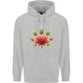 Cannabis Leaf Weed Drugs Marijuana Weed Mens 80% Cotton Hoodie Sports Grey