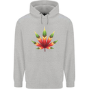 Cannabis Leaf Weed Drugs Marijuana Weed Mens 80% Cotton Hoodie Sports Grey