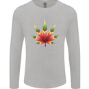 Cannabis Leaf Weed Drugs Marijuana Weed Mens Long Sleeve T-Shirt Sports Grey