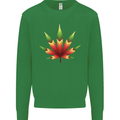 Cannabis Leaf Weed Drugs Marijuana Weed Mens Sweatshirt Jumper Irish Green