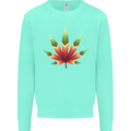 Cannabis Leaf Weed Drugs Marijuana Weed Mens Sweatshirt Jumper Peppermint