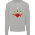 Cannabis Leaf Weed Drugs Marijuana Weed Mens Sweatshirt Jumper Sports Grey