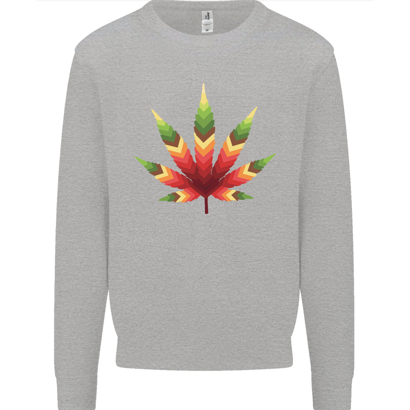 Cannabis Leaf Weed Drugs Marijuana Weed Mens Sweatshirt Jumper Sports Grey