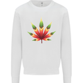 Cannabis Leaf Weed Drugs Marijuana Weed Mens Sweatshirt Jumper White