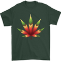 Cannabis Leaf Weed Drugs Marijuana Weed Mens T-Shirt 100% Cotton Forest Green