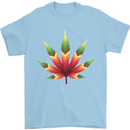 Cannabis Leaf Weed Drugs Marijuana Weed Mens T-Shirt 100% Cotton Light Blue