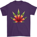 Cannabis Leaf Weed Drugs Marijuana Weed Mens T-Shirt 100% Cotton Purple