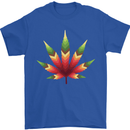 Cannabis Leaf Weed Drugs Marijuana Weed Mens T-Shirt 100% Cotton Royal Blue