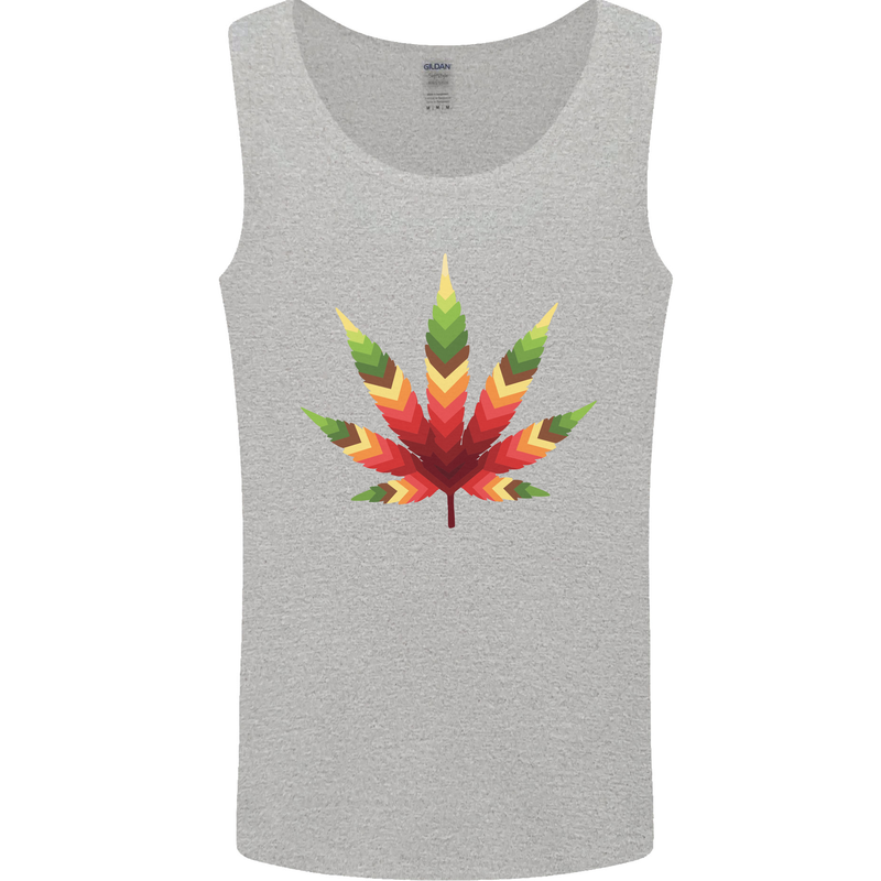 Cannabis Leaf Weed Drugs Marijuana Weed Mens Vest Tank Top Sports Grey