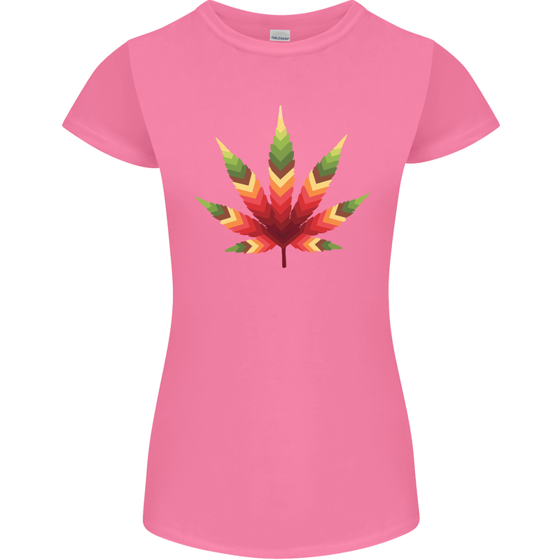 Cannabis Leaf Weed Drugs Marijuana Weed Womens Petite Cut T-Shirt Azalea