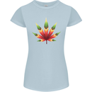 Cannabis Leaf Weed Drugs Marijuana Weed Womens Petite Cut T-Shirt Light Blue