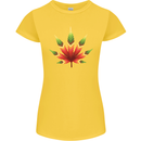 Cannabis Leaf Weed Drugs Marijuana Weed Womens Petite Cut T-Shirt Yellow