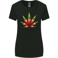 Cannabis Leaf Weed Drugs Marijuana Weed Womens Wider Cut T-Shirt Black