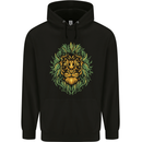 Cannabis Lion Weed Drugs Marijuana Weed Childrens Kids Hoodie Black
