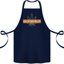 Cannabis Periodic Table Chemistry Weed Cotton Apron 100% Organic Navy Blue
