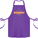 Cannabis Periodic Table Chemistry Weed Cotton Apron 100% Organic Purple