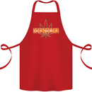 Cannabis Periodic Table Chemistry Weed Cotton Apron 100% Organic Red