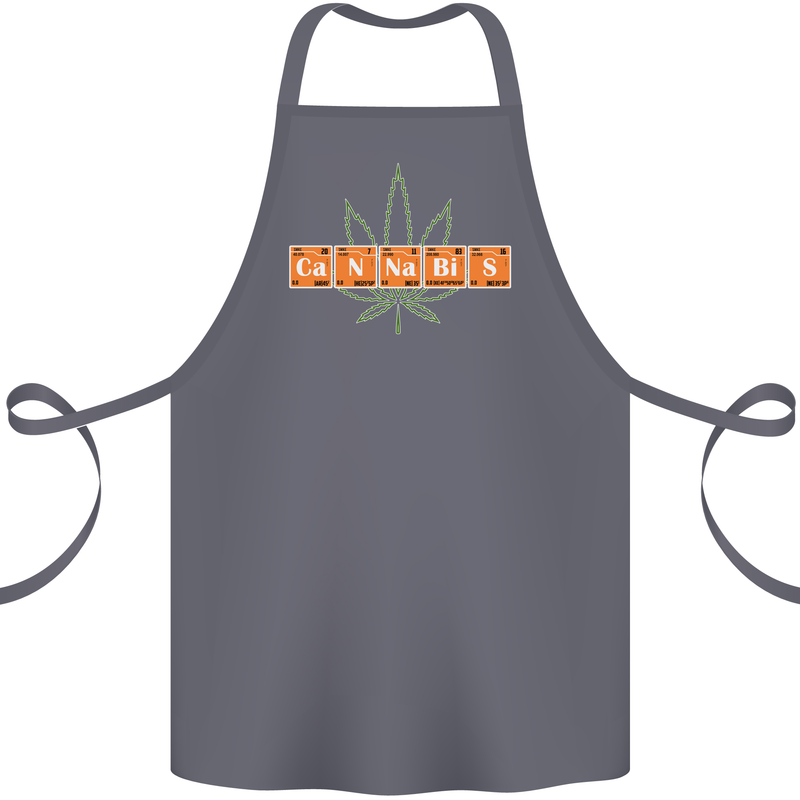Cannabis Periodic Table Chemistry Weed Cotton Apron 100% Organic Steel