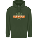 Cannabis Periodic Table Chemistry Weed Mens 80% Cotton Hoodie Forest Green
