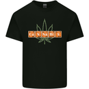 Cannabis Periodic Table Chemistry Weed Mens Cotton T-Shirt Tee Top Black