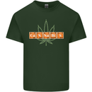Cannabis Periodic Table Chemistry Weed Mens Cotton T-Shirt Tee Top Forest Green