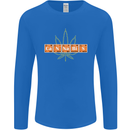 Cannabis Periodic Table Chemistry Weed Mens Long Sleeve T-Shirt Royal Blue