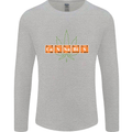 Cannabis Periodic Table Chemistry Weed Mens Long Sleeve T-Shirt Sports Grey