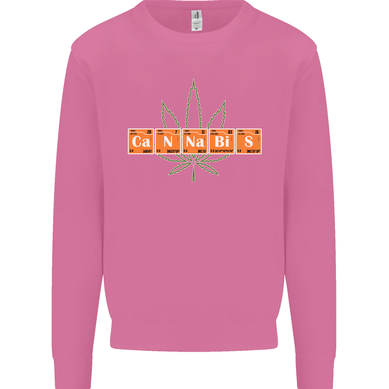 Cannabis Periodic Table Chemistry Weed Mens Sweatshirt Jumper Azalea
