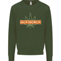 Cannabis Periodic Table Chemistry Weed Mens Sweatshirt Jumper Forest Green
