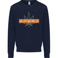 Cannabis Periodic Table Chemistry Weed Mens Sweatshirt Jumper Navy Blue