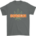 Cannabis Periodic Table Chemistry Weed Mens T-Shirt Cotton Gildan Charcoal