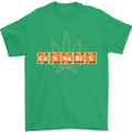 Cannabis Periodic Table Chemistry Weed Mens T-Shirt Cotton Gildan Irish Green
