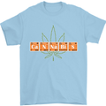 Cannabis Periodic Table Chemistry Weed Mens T-Shirt Cotton Gildan Light Blue