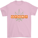 Cannabis Periodic Table Chemistry Weed Mens T-Shirt Cotton Gildan Light Pink