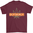 Cannabis Periodic Table Chemistry Weed Mens T-Shirt Cotton Gildan Maroon