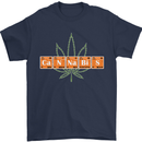 Cannabis Periodic Table Chemistry Weed Mens T-Shirt Cotton Gildan Navy Blue
