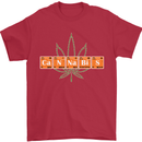 Cannabis Periodic Table Chemistry Weed Mens T-Shirt Cotton Gildan Red